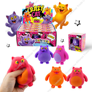 Sıcak satış yumuşak sıkı sıkmak oyuncak çılgın CatToy dolu Anti stres streç Fidget TPR kum yağ çılgın kedi oyuncak - Product Image 4