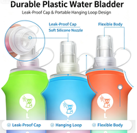 Bouteille d'eau pliable en TPE, récipient portable pliable pour le camping et la randonnée en plein air