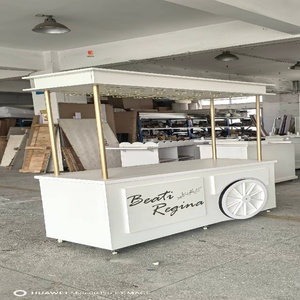 Carrito de Bar Blanco para Champán, Venta al Por Mayor de Fábrica, Carrito de Dulces Personalizado para Bodas, Decoración para Fiestas y Eventos - Product Image 5
