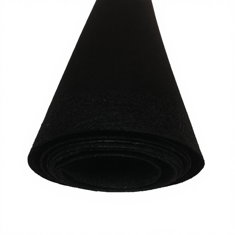 Heavyweight 1.5m Width Black Velvet 100% Polyester Non-Woven Fabric Hot Air Felt Fabric Abrasion-Resistant Brocade Fabric