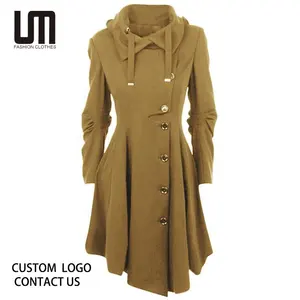 Liu Ming Hot Selling 2024 Trending Products Winter Women Outwear Gothic Plus Size 7XL Hood Long Trench Coat