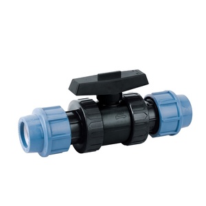 IRRIPLAST OEM PN16 Klemm ring verschraubungen Push-Fit PP Double Union Kugel hahn Wasser versorgung und Bewässerung HDPE Kugel hahn - Product Image 1