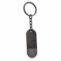 Porte-clés en métal texturé foncé personnalisé de qualité supérieure, avec logo sur mesure, vente en gros directe d'usine, cadeau, fabricant OEM