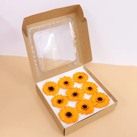 Großhandel Echte Natürliche Konservierte Gerbera-Gänseblümchen-Blütenköpfe für Hochzeits-Tischdekoration, Party-Tischdeko, DIY, Muttertag, Ostern