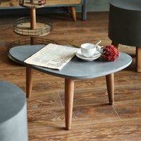 Table basse moderne en bois et fer, style nordique créatif, avec pieds en bois massif, simple, pour le travail ou le maquillage