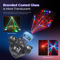 Mini Beam 48W, Cabeza Móvil para DJ con Control Remoto DMX512 IP33, Luz LED RGBW para Discoteca, Fiesta, Club, Efecto de Escenario, Boda