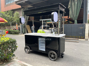 वांडिंग कार्ट पुश-व्हील्स के साथ मोबाइल कॉफी कार्ट फोल्डेबल सेल के लिए फ्रीजर के साथ कॉफी कार्ट फोल्डेबल - Product Image 2