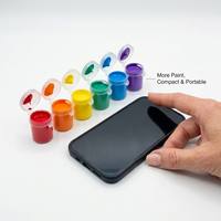 Lot de pots de peinture acrylique miniatures de 10 ml, bandes à 6 compartiments, peinture lavable et sûre pour toile, papier, tissu, bricolage