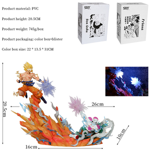 Hcengtriz 21cm Dragon Balls PVC Goku VS Freezer Adornos Super <span class=keywords><strong>Sky</strong></span> Top DK StatuesToy Anime Figuras DE ACCIÓN Figuras de acción - Product Image 2