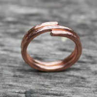 Bague biomagnétique en cuivre pur à 99,9 %, bijoux magnétiques ajustables à la mode pour hommes et femmes, à porter au quotidien, double couche