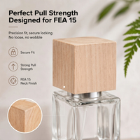 Tapas de Madera Sólida para Botellas de Perfume, Personalizables con Marca, Tapas de Madera de Fresno Sostenible para Fragancias, MOQ Bajo