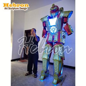 Costume de robot LED lumineux et coloré Kryoman et <span class=keywords><strong>David</strong></span> <span class=keywords><strong>Guetta</strong></span> avec casque pour performance - Product Image 3
