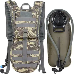 Mochila de hidratação tática camo 900d, com 2,5l leve, barra de rodas, dobrável, 50l, grande bolsa de água, 100 litr