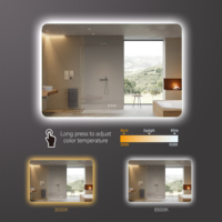 Grand miroir intelligent de salle de bain sans cadre en forme de rectangle du fabricant LED moderne IP44 tarifs anti-dumping verre rétro-éclairé LED