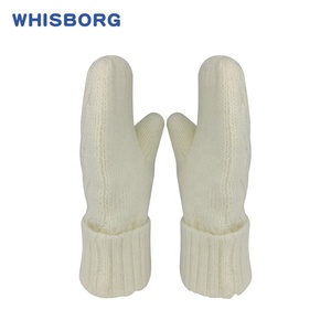 2022 di lusso Cable Ski neonato Vintage Angora bianco per bambini <span class=keywords><strong>guanti</strong></span> in maglia con fodera in Jersey guanto invernale - Product Image 4