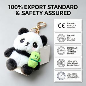 Peluche <span class=keywords><strong>Panda</strong></span> Mignon Super Doux pour Célébrités d'Internet, Jouet en Peluche Rembourré Anti-Stress, Pendentif Porte-clés - Product Image 5