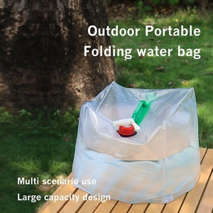 Sac de transport d'eau Portable avec robinet de fuite <span class=keywords><strong>pliable</strong></span> conteneur de stockage d'eau extérieur pour Camping randonnée escalade sac à dos - Product Image 2