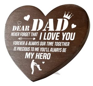 Logo de décoration de table en forme de coeur en bois <span class=keywords><strong>papa</strong></span> cadeau d'anniversaire cadeau de fête des pères créatif de fille fils à <span class=keywords><strong>papa</strong></span> héros - Product Image 1