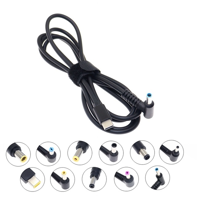 USB Type C PD Charging Cable Cord Dc Power Adapter Jack Converter to 13 Plugs Male for Lenovo Asus Hp Laptop Charger