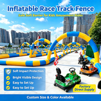 Piste de course gonflable colorée pour enfants avec clôture, installation rapide, dégonflable, sur mesure en usine, PVC robuste