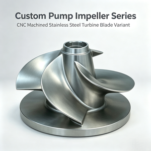 Custom Precision CNC Machined Stainless Steel Pump Impeller 3D Hydrodynamic Turbine Blade With Precision Hub Centrifugal - Product Image 1