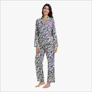 Custom Full Print Premium <b>Knitted</b> Women's Sleepwear Pajama Set Soft Cotton & Modal Bamboo Organic Cotton Breathable Lounge Wear - Product Image 1