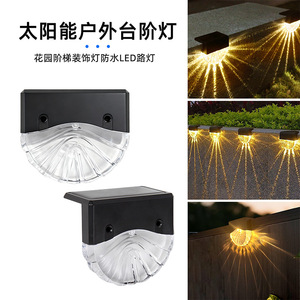 Solar Powered Outdoor LED Stair <b>Light</b> Motion Activated Waterproof Garden Walkway Corner <b>Light</b> - Product Image 2