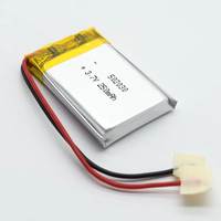 Batería de Polímero de Litio BIXELL Li-polymer 502030 3.7v 250mah Lipo con Conector NTC JST Molex para Dispositivos GPS -20~60
