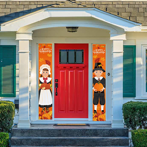 Happy Thanksgiving Door Curtain 30*180cm Festive <b>Banners</b> for Home Decor - Product Image 4