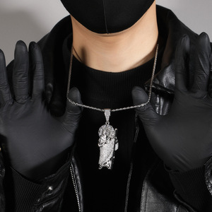 Gioielli Hip Hop, Ciondolo San Giuda Taddeo in Ottone Placcato Oro con Diamanti Simulati, Solo Ciondolo - Product Image 6