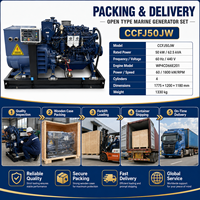 Groupe électrogène diesel marin SCDC50JW 50 kW 1800 tr/min avec régulateur de tension automatique (AVR) alimenté par un moteur marin SCDC WP4CD66E201