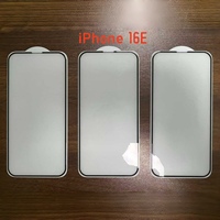 2 in 1 Pelindung Layar Sutra 2.5D 9H Kaca Pelindung Layar untuk iPhone 16E Anti-Spy Anti-Gores Aksesoris Ponsel