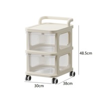 Étagère de rangement mobile multicouche Chariot de sol pour cuisine Chambre à coucher Rangement pour snacks de bébé Chariot utilitaire pour salle de bain