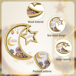 Plateau de service en bois bohème Ramadan Eid Mubarak avec incrustation de nacre |   Plateau de présentation flexible de conception artisanale haut de gamme pour boissons et aliments - Product Image 6