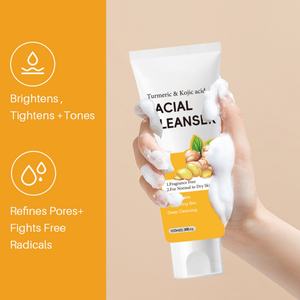 Nettoyant Visage Hydratant et Purifiant en Profondeur au Curcuma et à l'Acide Kojique, 100 ml, Naturel et Bio, Meilleure Vente - Product Image 3