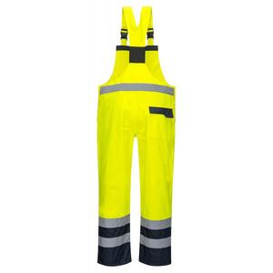 PORTWEST - S488YNRS Dos tonos sin forro Amarillo/azul marino babero y corsé-EAN 5036108161539 ROPA DE TRABAJO DE LA HI-VIS - Product Image 2