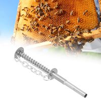 Collecteur de pollen en acier inoxydable 9,8 cm à ressort pour cadre de ruche, pour l'élevage et le nettoyage des abeilles