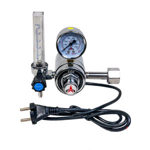 Medidor de Flujo de CO2 de Latón de 36V/220V para Soldadura MIG con Manómetro Reductor de Presión Modelo Ruso G3/4 para Gases Helio y Argón - Product Image 3