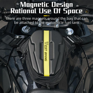Sac de moto extensible grande capacité WEST BIKING, structure de rangement magnétique double couche, sac à dos pour vélo - Product Image 6
