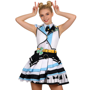 Traje de Actuación Musical para Mujer Adulta, Directo de Fábrica, Color Vibrante con Acentos de Piano, Material de Poliéster, Personalizable - Product Image 1