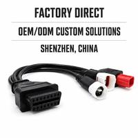 Cable adaptador de diagnóstico OBD2 3 en 1 para motocicleta, conector de 16 pines OBDII a 3, 4 y 6 pines para herramienta de escaneo de motocicletas Honda Yamaha