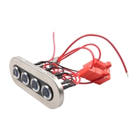 Panneau de commande marin RV en acier inoxydable pré-câblé à 4 circuits avec indicateurs LED 12V 24V – Prix usine