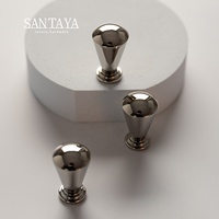 Poignées de meubles Santaya en laiton nickelé PVD massif, poignées de tiroir pour armoire de cuisine et commode de chambre
