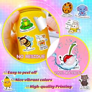 50 Pegatinas Divertidas con Frases de Palabras Cruzadas, Pegatinas de Vinilo Impermeables, Pegatinas Promocionales para Niños, Recompensa Escolar, Cuaderno - Product Image 4