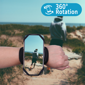 Brazalete Deportivo Desmontable Personalizado para Gimnasio, Bolsa para Teléfono Celular con Soporte Giratorio <span class=keywords><strong>de</strong></span> 360 Grados y Bolsillo con Cremallera - Product Image 3