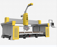 JZH-600-5A de table rotative hydraulique 0-85 ° Machine de découpe et de perçage de pierre à pont infrarouge à 5 axes avec lame de scie