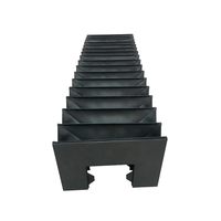 HAIDE Cache-bellows rétractable personnalisé en accordéon, protection ronde avec tissu PVC pour les industries mécaniques