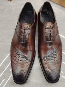 Chaussures en cuir pour hommes XuanWu, style Oxford élégant, à enfiler, bout fermé, respirantes, légères, semelle en caoutchouc isolante - Product Image 6