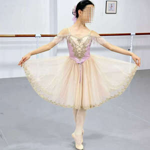 Nuovo <span class=keywords><strong>Abito</strong></span> Tutu Lungo Blu Romantico Professionale con Bretelle per Costumi da Danza Classica per Bambini e Abbigliamento per Spettacoli - Product Image 1