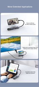 Bán Hot 4K cho <span class=keywords><strong>HDMI</strong></span> <span class=keywords><strong>USB</strong></span> C HUB 8-<span class=keywords><strong>in</strong></span>/1-<span class=keywords><strong>Out</strong></span> Multiport <span class=keywords><strong>Adapter</strong></span> 2pd100w 2usb3.0 + RJ45 100Mbps cổng bền cho <span class=keywords><strong>HDMI</strong></span> SD/TF READER 4k - Product Image 6